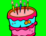 Dibujo Pastel de cumpleaños 2 pintado por CHELITO