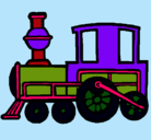 Dibujo Tren pintado por lucianaper