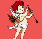 Dibujo Cupido pintado por thanya