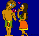 Dibujo Jóvenes mayas enamorados pintado por xxxxxxxxxxxx