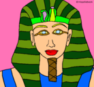 Dibujo Tutankamon pintado por lulis