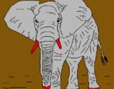 Dibujo Elefante pintado por migel