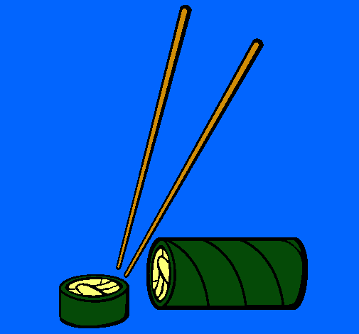 Dibujo Sushi pintado por valeria_