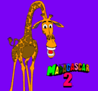 Dibujo Madagascar 2 Melman pintado por yasumi