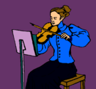 Dibujo Dama violinista pintado por itor