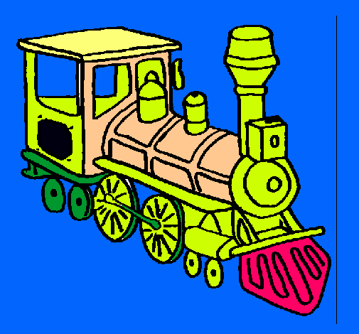 Dibujo Tren pintado por victorvp