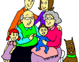 Dibujo Familia pintado por mari44