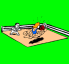 Dibujo Lucha en el ring pintado por TYIJUHYFKM