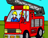 Dibujo Coche de Bomberos pintado por martin123