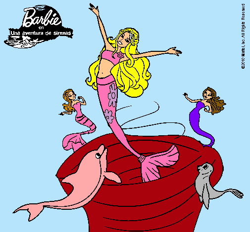 Barbie sirena contenta