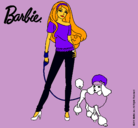 Dibujo Barbie con look moderno pintado por andreaaaaaaaaa