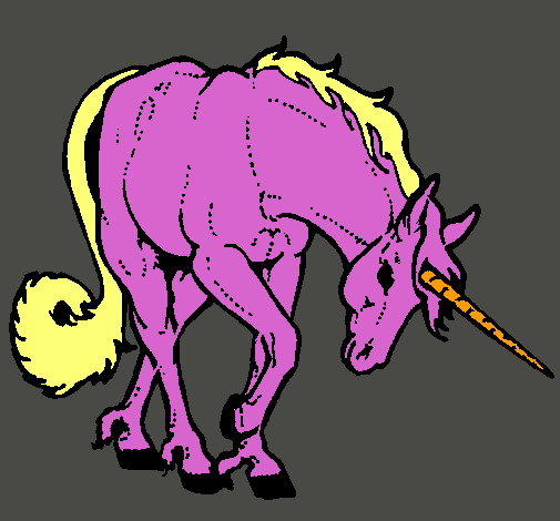 Dibujo Unicornio bravo pintado por fifi05
