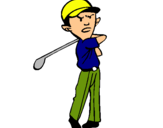 Dibujo Jugador de golf pintado por floppy36