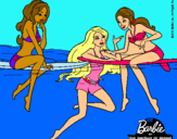 Dibujo Barbie y sus amigas pintado por freyluz