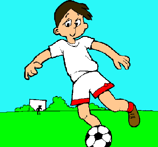 Dibujo Jugar a fútbol pintado por antonia542