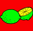 Dibujo limón pintado por mihy