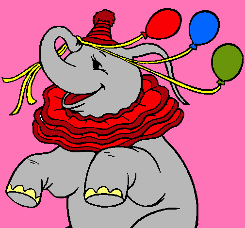 Elefante con 3 globos