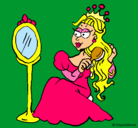 Dibujo Princesa y espejo pintado por r-a-y-e-n