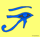Dibujo Ojo Horus pintado por chuyito