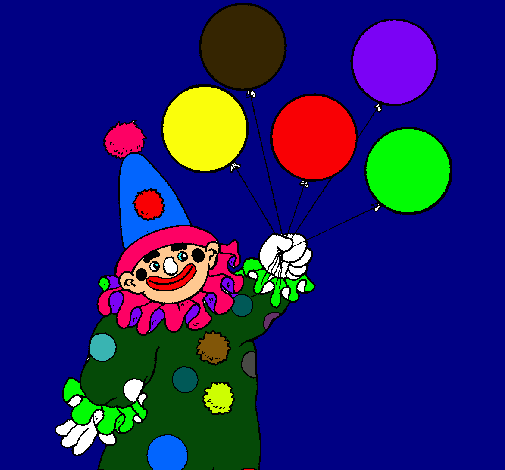 Payaso con globos