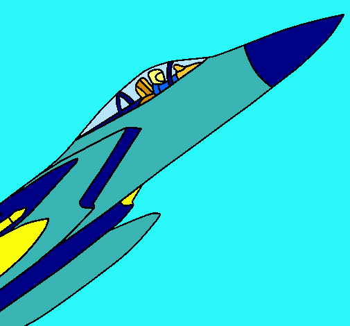 Dibujo Avión de caza pintado por luisgael26
