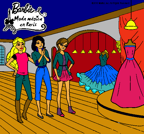Dibujo Barbie mirando vestidos pintado por AliciaBell