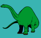 Dibujo Braquiosaurio II pintado por lalito