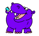 Dibujo Hipopótamo pintado por dsastre