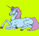 Dibujo Unicornio sentado pintado por diosa_del_
