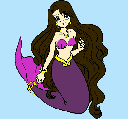 Dibujo Sirenita pintado por valeria_