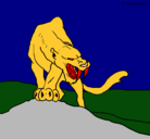 Dibujo Tigre con afilados colmillos pintado por 456hg