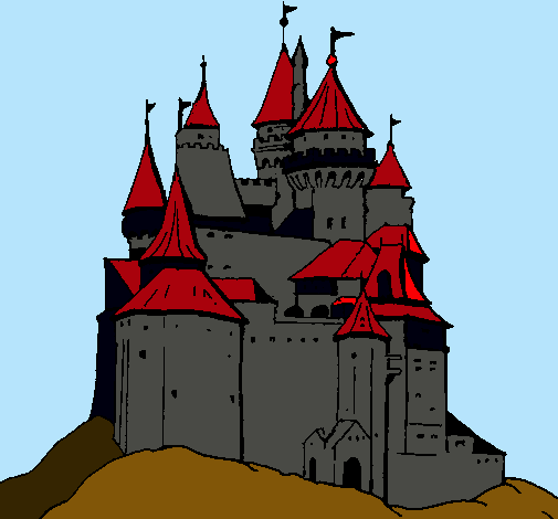 Dibujo Castillo medieval pintado por capi