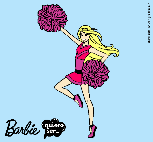 Dibujo Barbie animadora pintado por Belenia