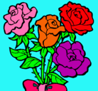 Dibujo Ramo de rosas pintado por Martina100