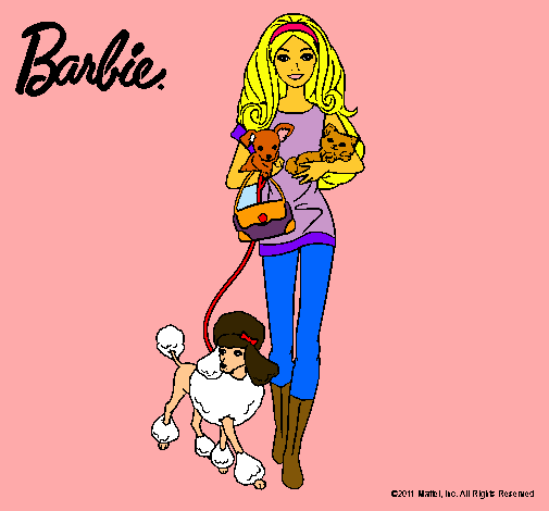 Barbie con sus mascotas