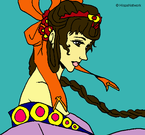 Dibujo Princesa china pintado por valeria_