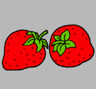 Dibujo fresas pintado por nere_wapa