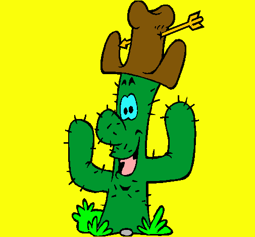 Cactus con sombrero