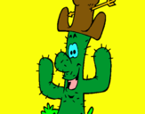 Dibujo Cactus con sombrero pintado por grrf-mar