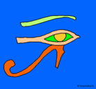 Dibujo Ojo Horus pintado por LLEIR