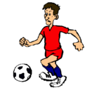 Dibujo Jugador de fútbol pintado por chicharito