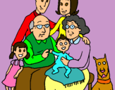 Dibujo Familia pintado por LOLF