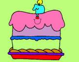Dibujo Pastel de cumpleaños pintado por ines-mama