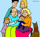Dibujo Familia pintado por sharol