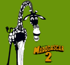 Dibujo Madagascar 2 Melman pintado por lolis