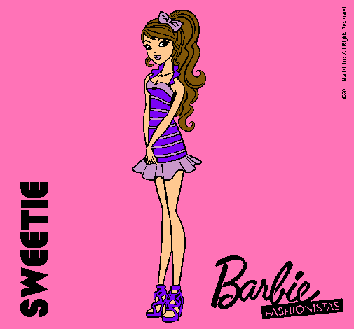 Dibujo Barbie Fashionista 6 pintado por antonia542