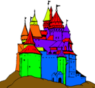 Dibujo Castillo medieval pintado por alvin