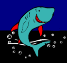 Dibujo Tiburón pintado por jeremy