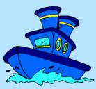 Dibujo Barco en el mar pintado por esrefy