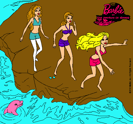 Barbie y sus amigas en la playa